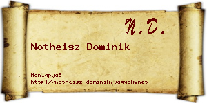 Notheisz Dominik névjegykártya