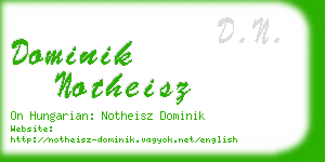 dominik notheisz business card